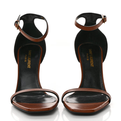 Saint Laurent Calfskin Opyum 85 Sandals 36.5 Cognac 2 of 9