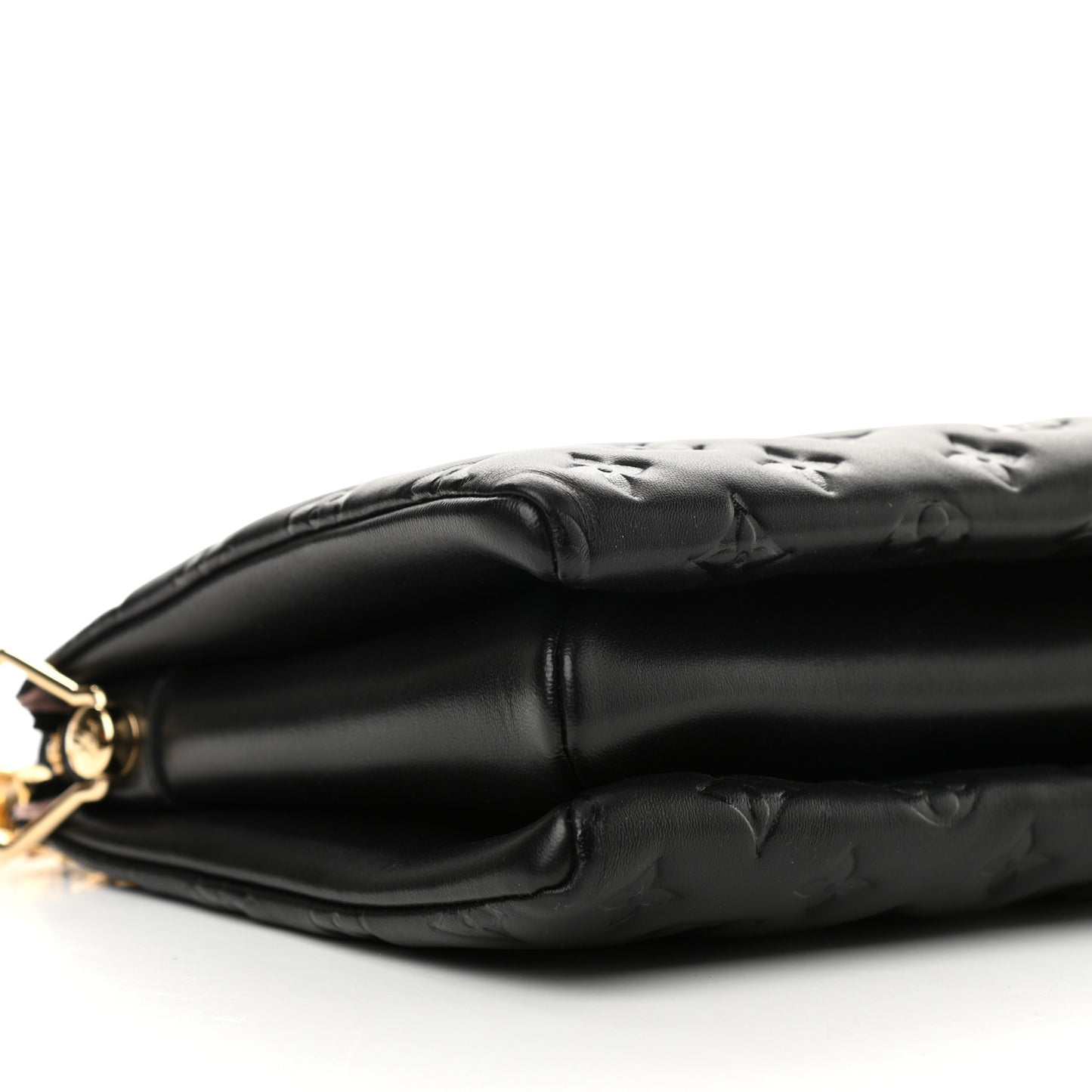 Lambskin Embossed Monogram Coussin PM Black