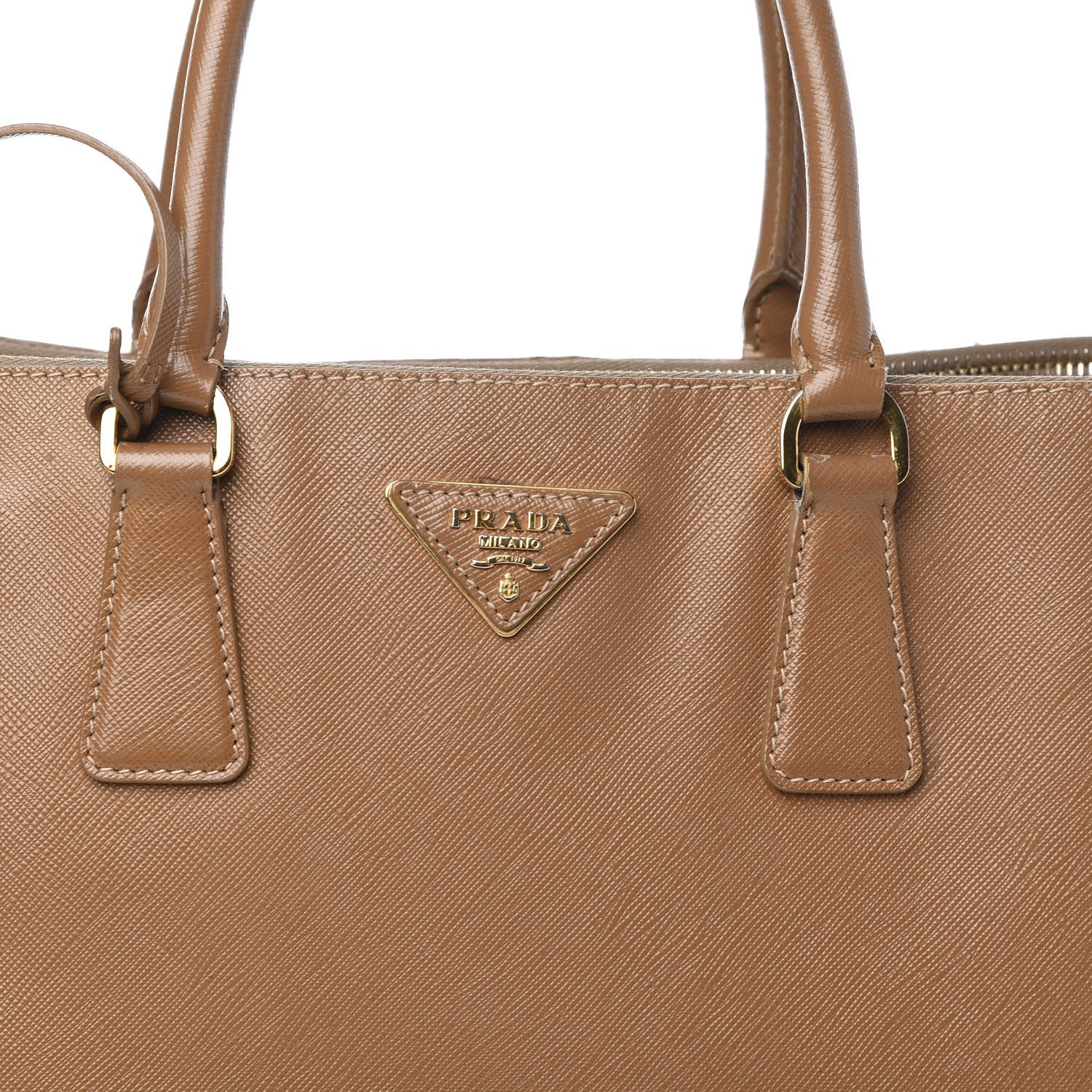 Prada Saffiano Large Galleria Double Zip Tote Caramel 19 of 20