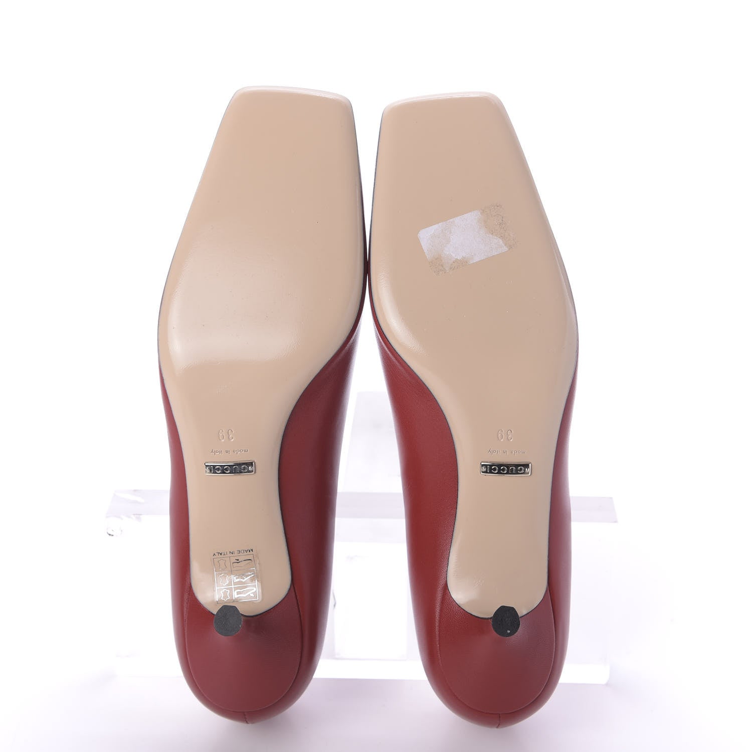 Gucci Lambskin Dionysus Low Heel Pumps 39 Red 6 of 10