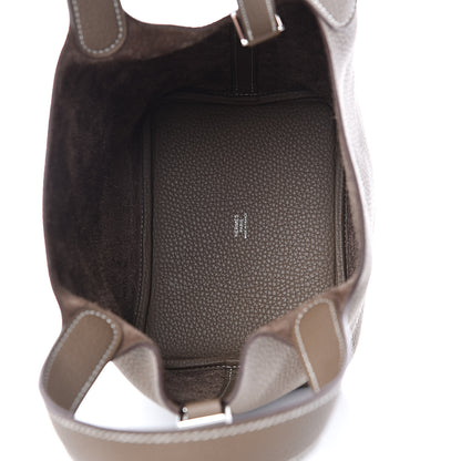 Hermes Taurillon Clemence Picotin Lock 18 PM Etoupe 5 of 12