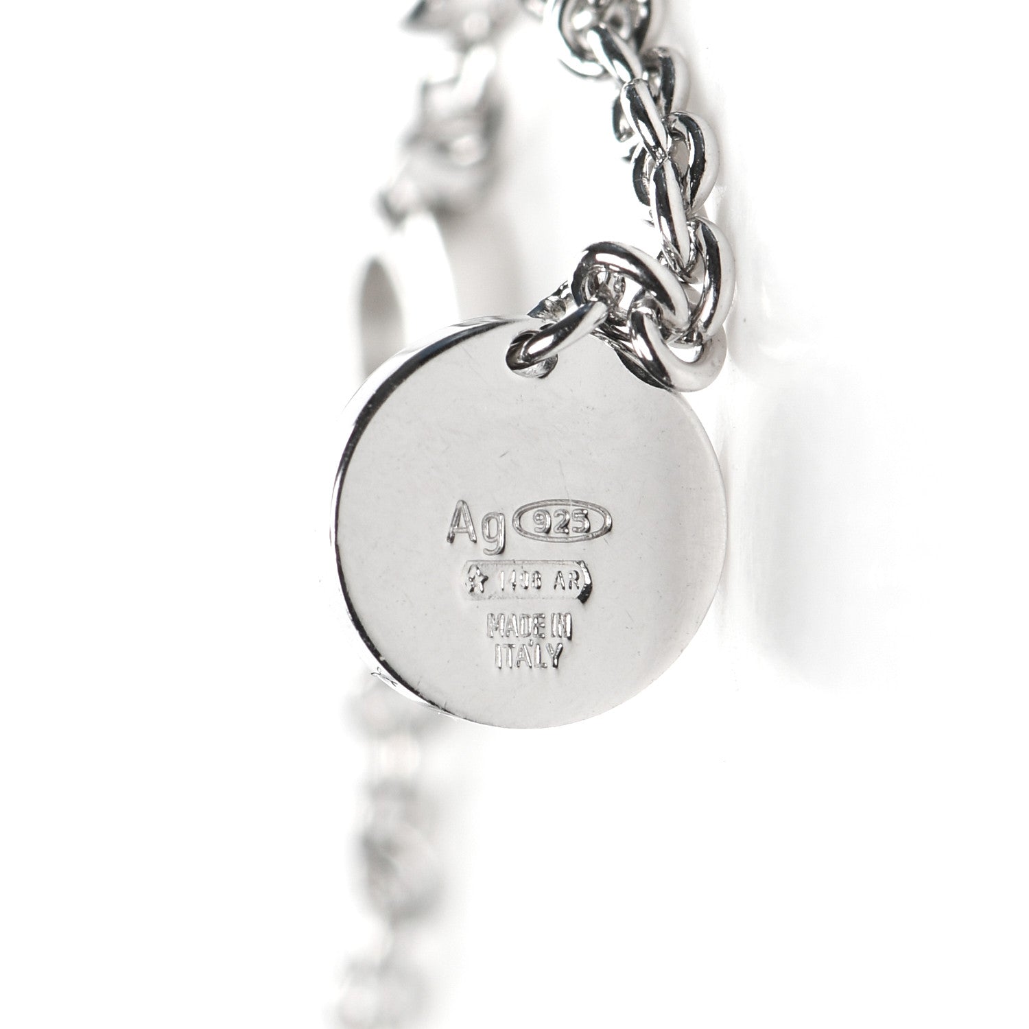 Bulgari Sterling Silver Ceramic Save The Children Pendant Necklace 5 of 5