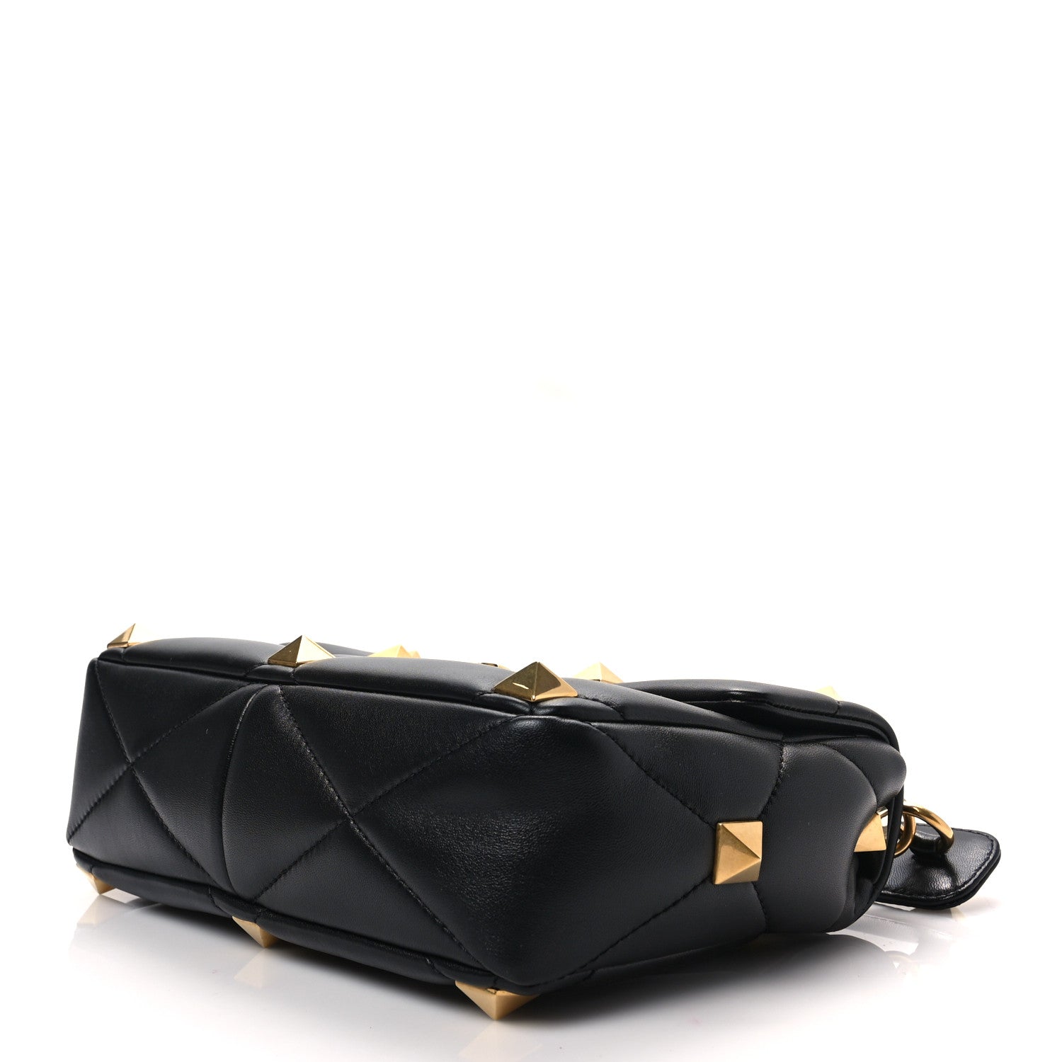 Valentino Garavani Nappa Large Roman Stud Shoulder Bag Black 6 of 6