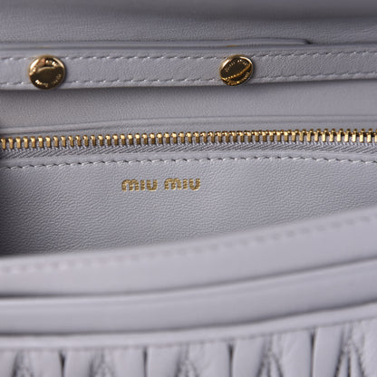 Miu Miu Nappa Matelasse Wallet On Chain Marmo 8 of 11