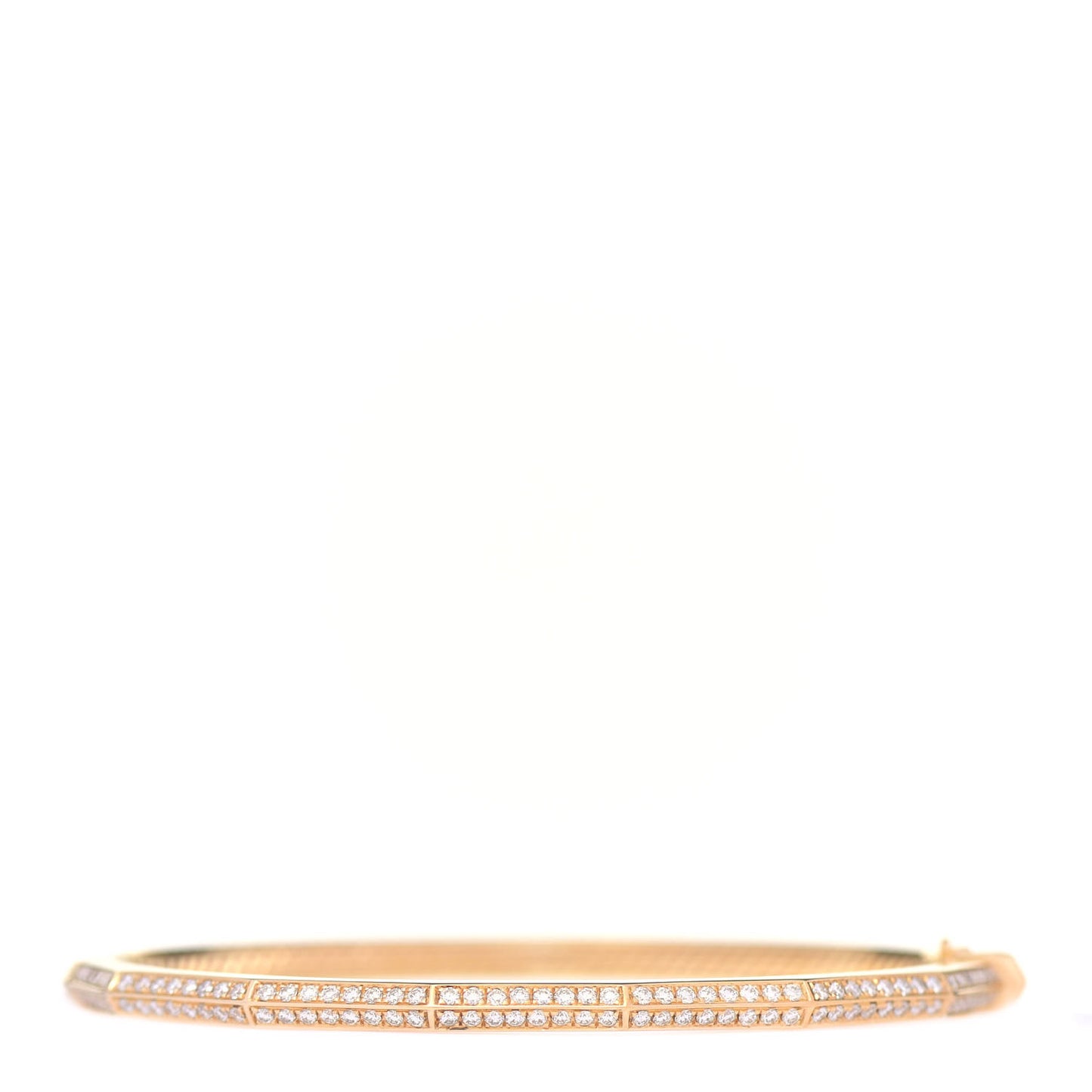18K Yellow Gold Diamond 3mm Stax Single Row Faceted Bracelet