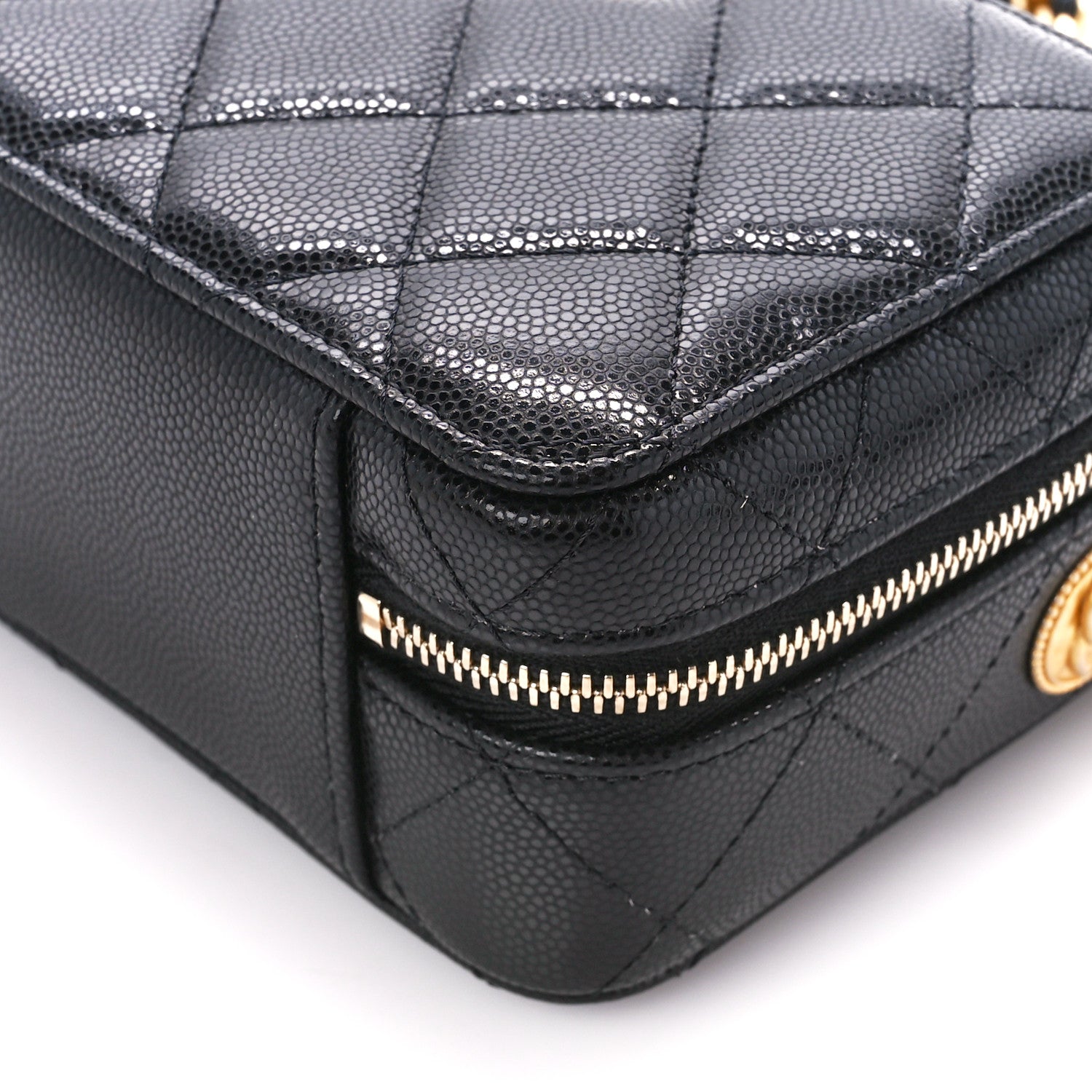 Chanel Caviar Quilted Twist Your Buttons Clutch With Chain Black 11 of 11