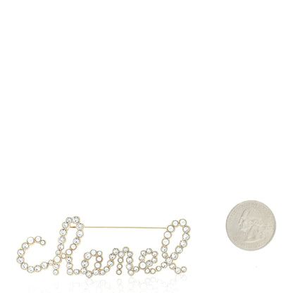 Chanel Metal Glass Swirling Pearls Brooch Pin Gold 4 of 10