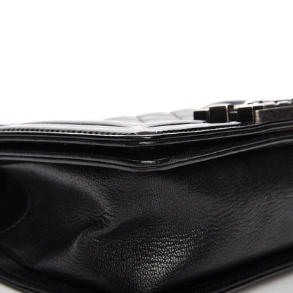 Chanel Goatskin Quilted Patent Small Duo Boy Flap Black 9 of 11