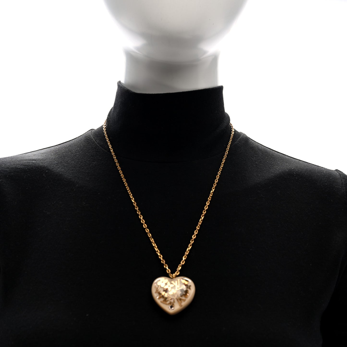 Inclusion Heart Necklace White