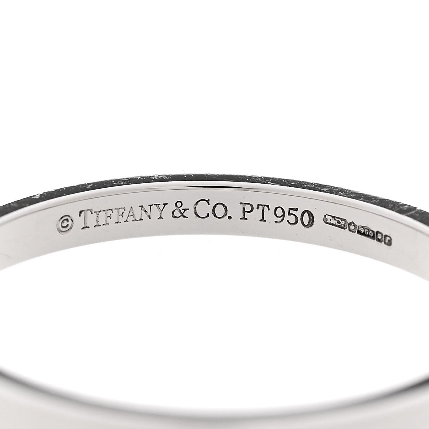 Tiffany Platinum Novo Band Ring 56 7.5 4 of 5