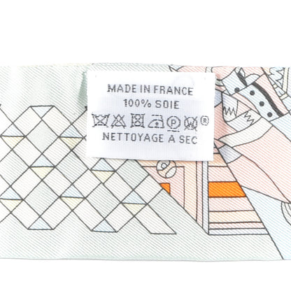 Hermes Silk De l'Ombrelle Aux Duels Twilly Ciel Rose Pale Orange 3 of 3
