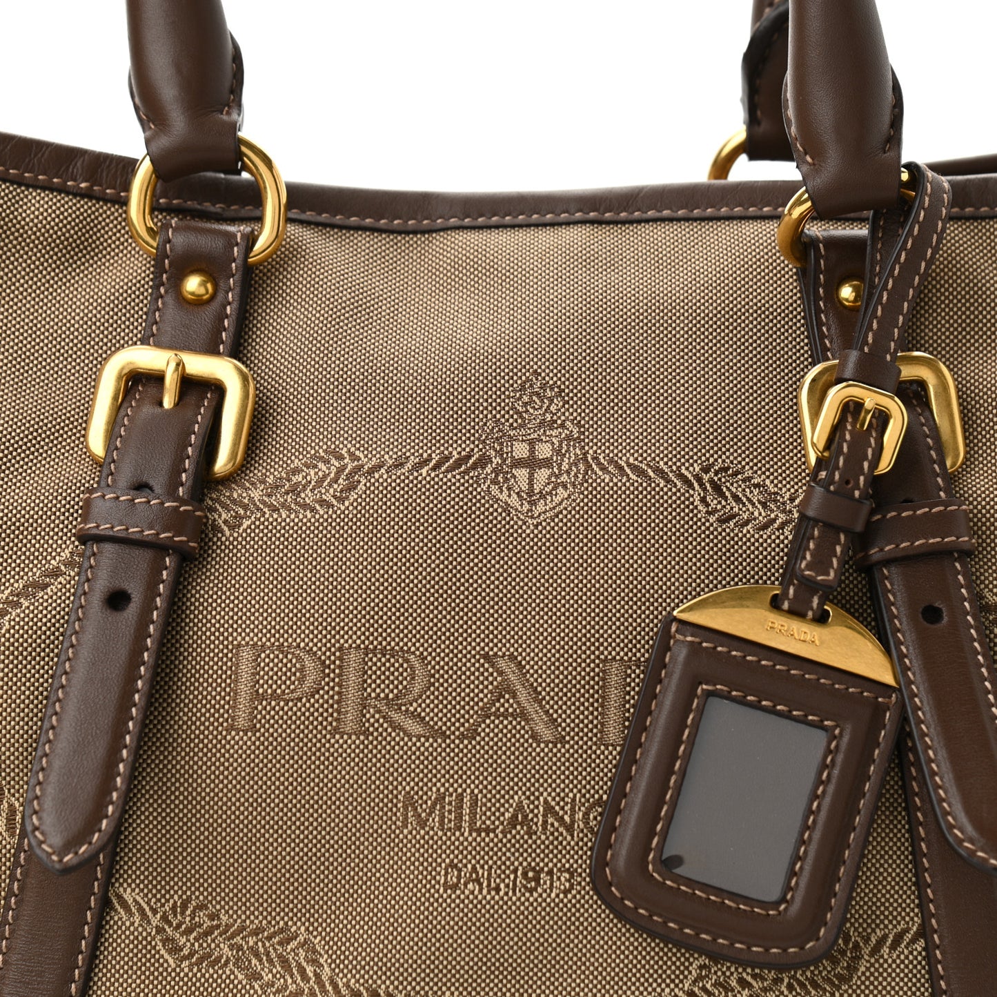 Jacquard Logo Tote Corda Bruciato
