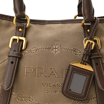 Prada Jacquard Logo Tote Corda Bruciato 9 of 11