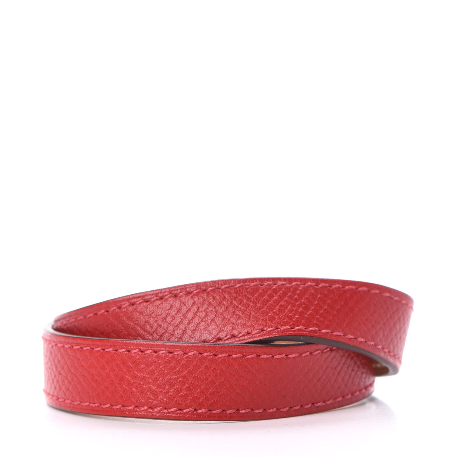Hermes Epsom Kelly Double Tour Bracelet S Rouge Casaque 3 of 7