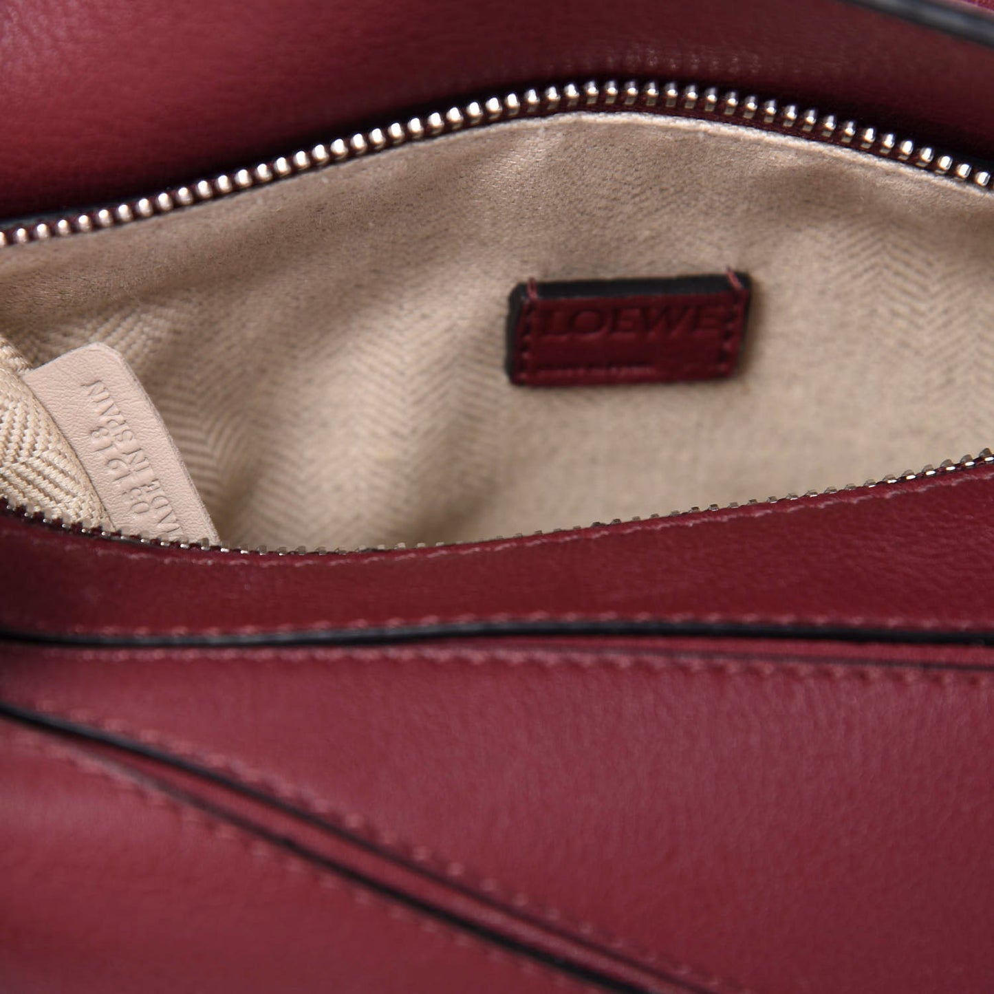 Calfskin Mini Puzzle Bag Wine