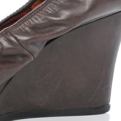 Lanvin Veau Ballerina Wedges 39 Marron Fonce 10 of 11