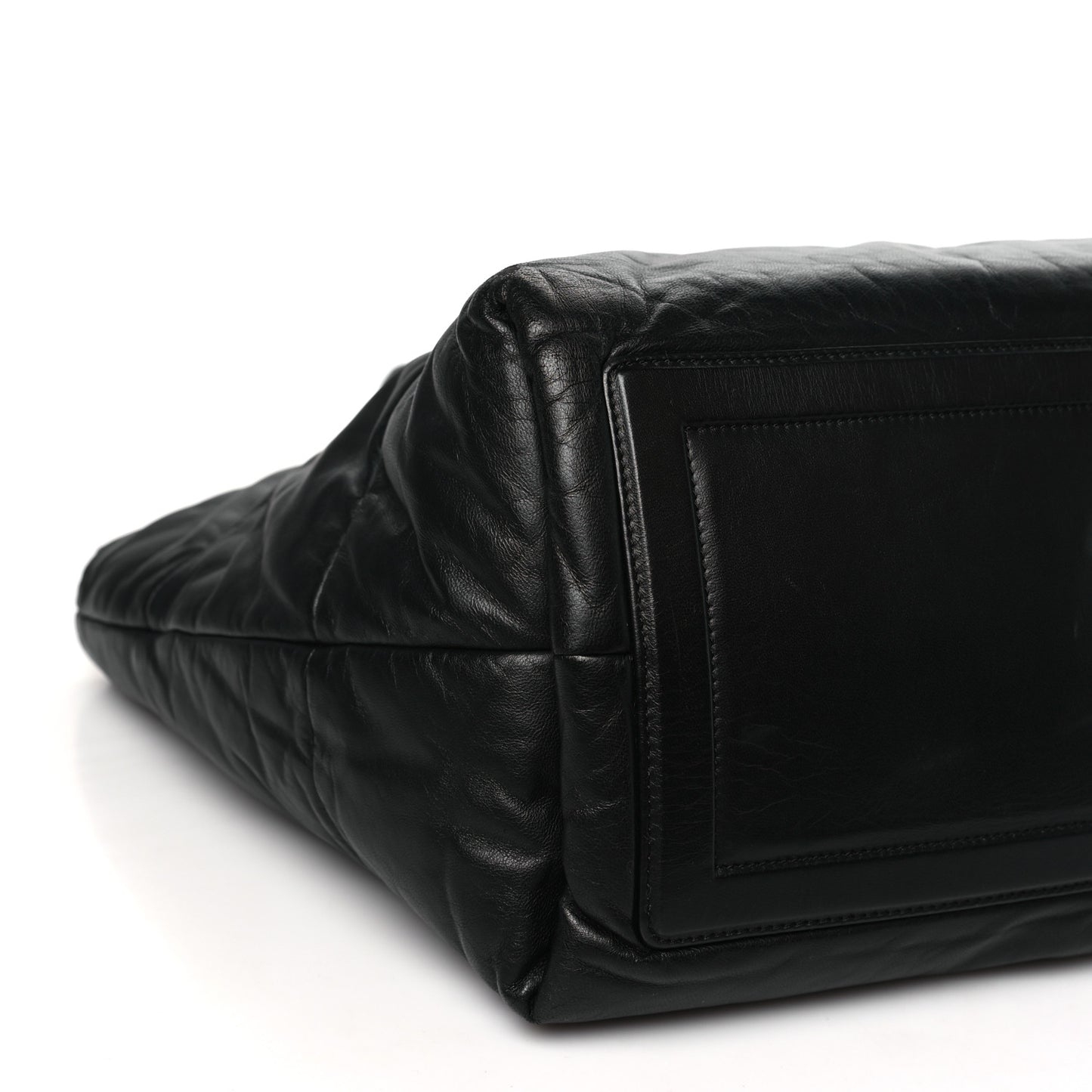 Lambskin Quilted Large Coco Cocoon Reversible Tote Black