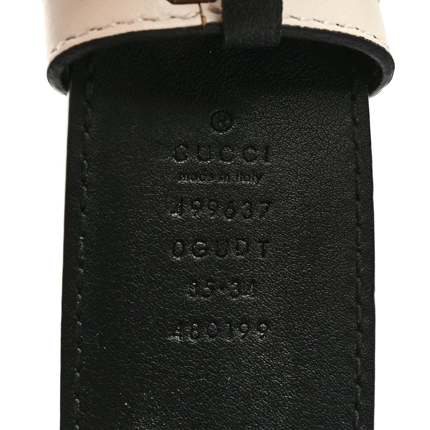 Calfskin Queen Margaret Bee Belt 85 34 White