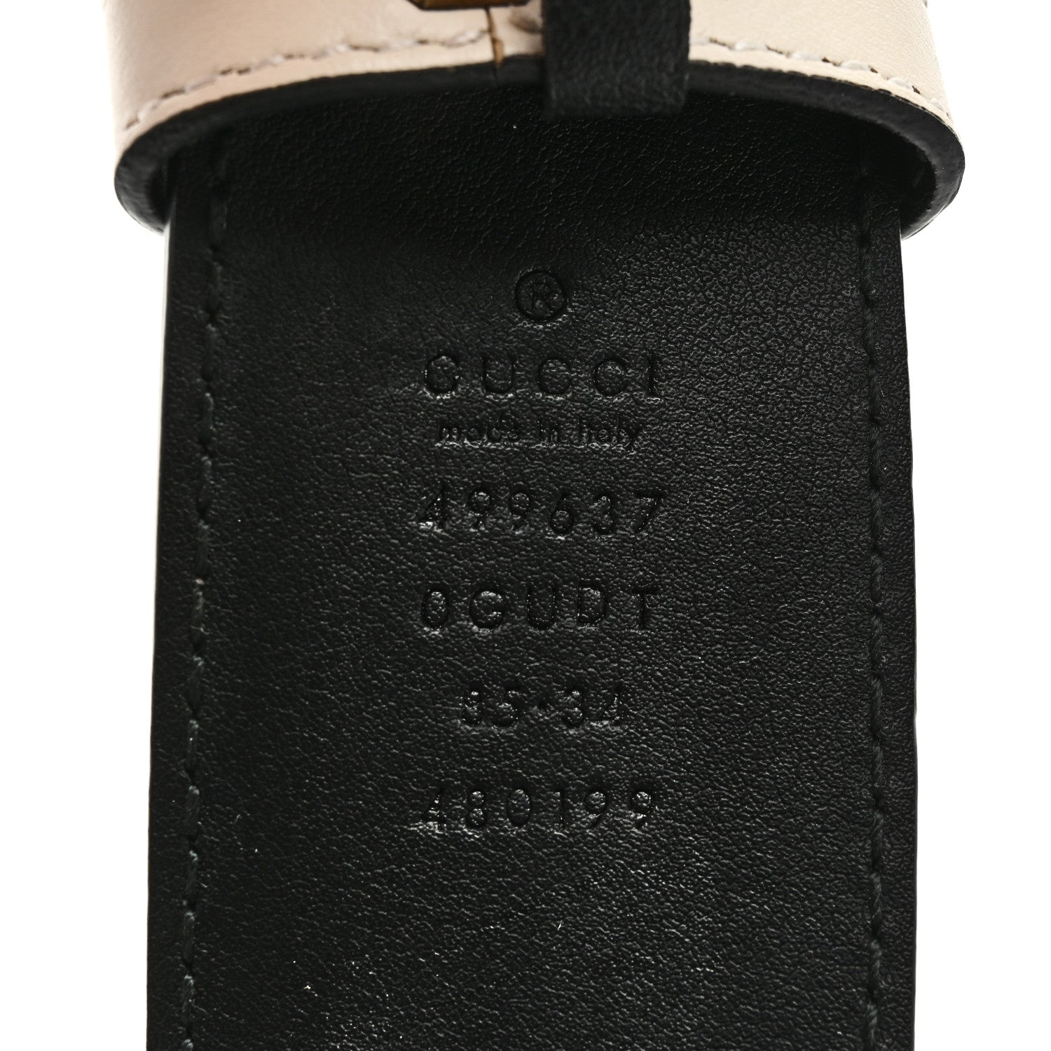 Gucci Calfskin Queen Margaret Bee Belt 85 34 White 3 of 6