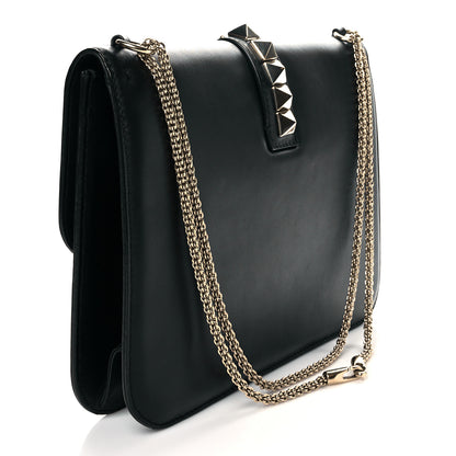 Valentino Garavani Vitello Extra Large Glam Lock Rockstud Flap Black 3 of 9