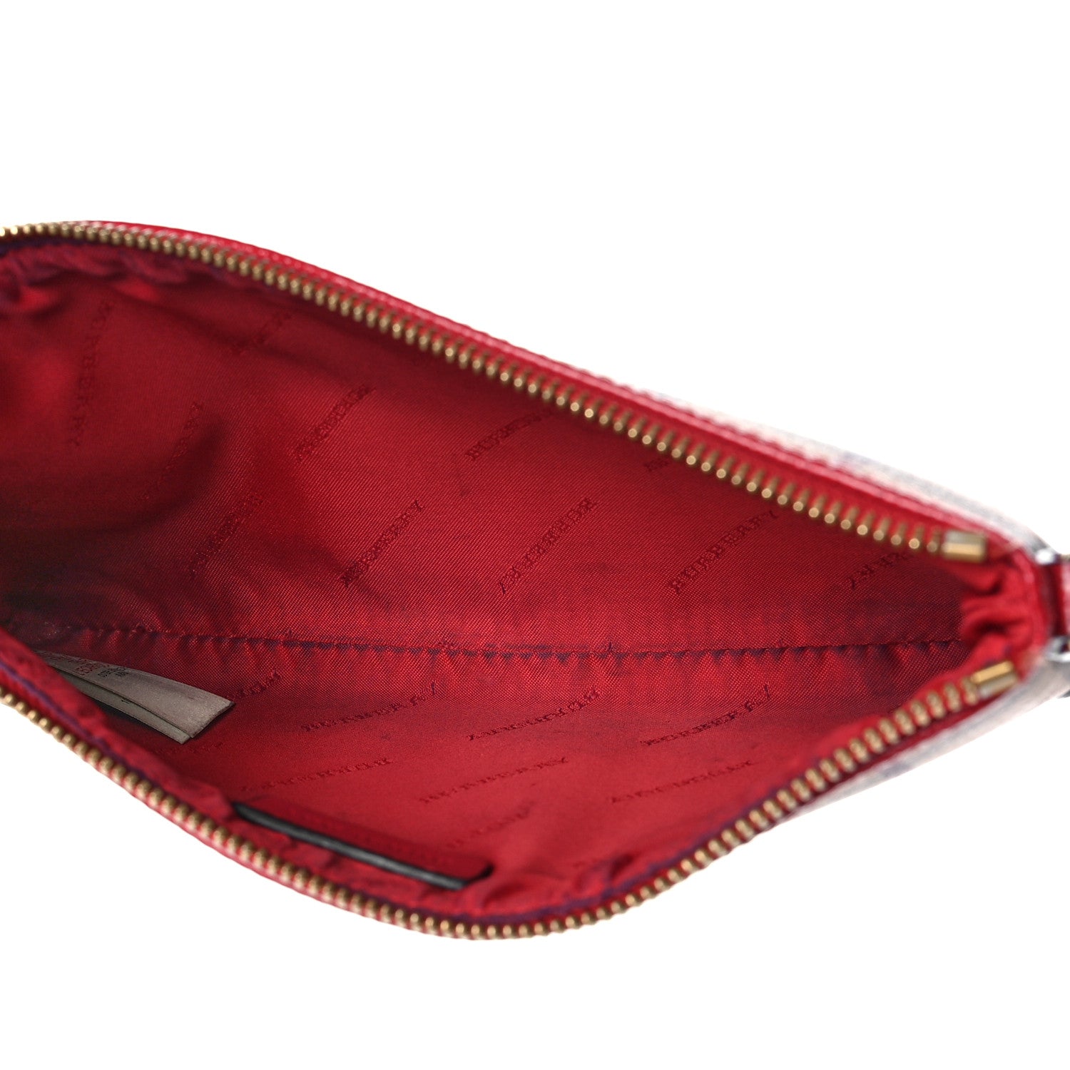 Burberry Haymarket Check Small Peyton Crossbody Clutch Bag Military Red 5 of 13