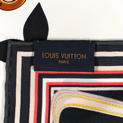 Louis Vuitton Silk Monogram Ultimate Square 90 Scarf Black 4 of 4