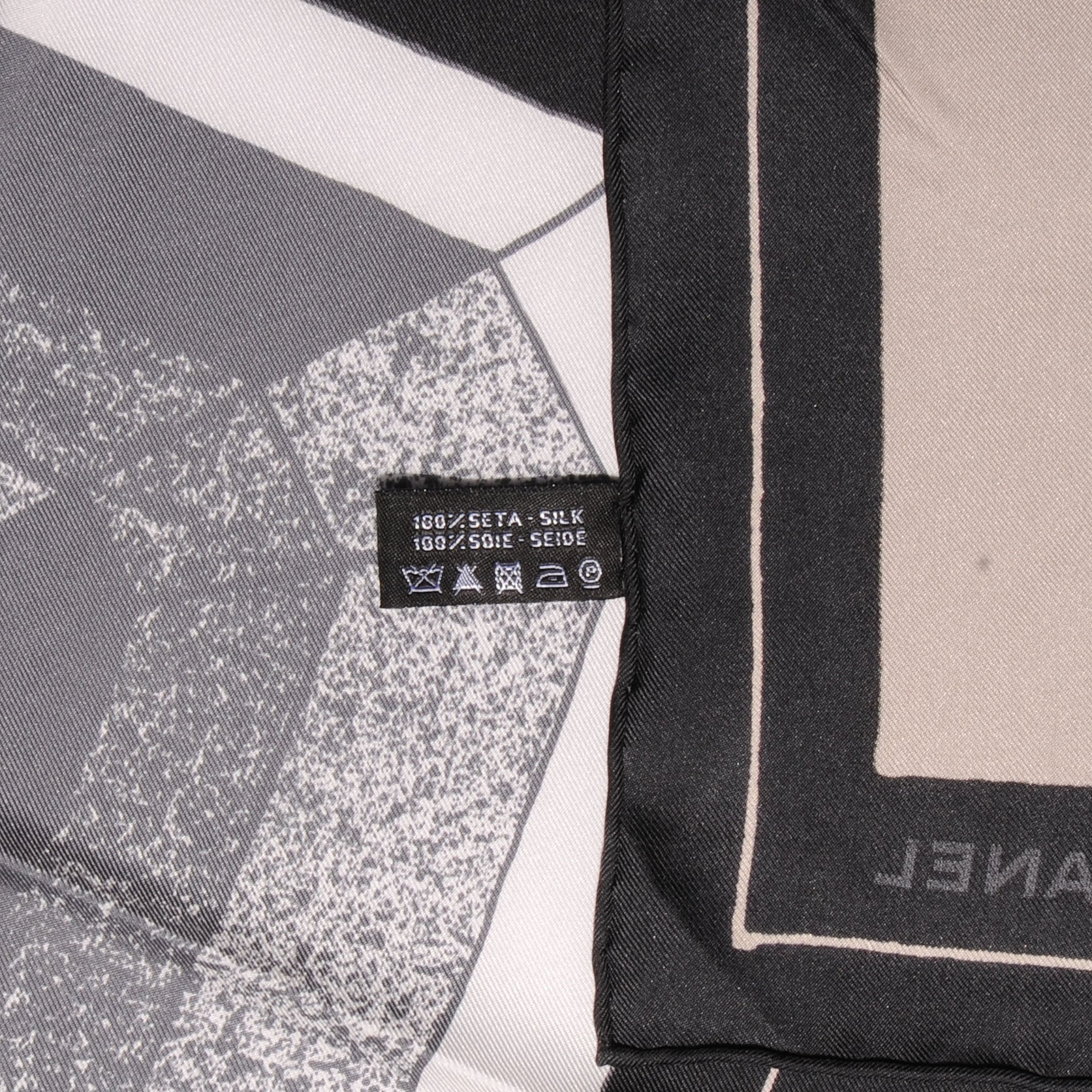 Chanel Silk Jacket Camellia CC Iconic Symbols Scarf 4 of 5