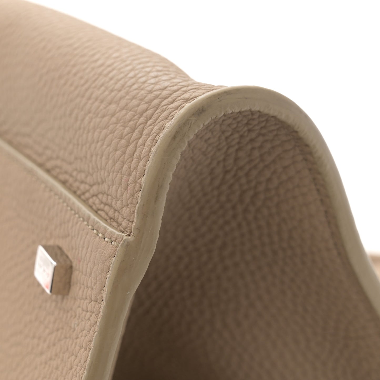 Matte Grained Calfskin Soft Margaux 15 Dark Taupe