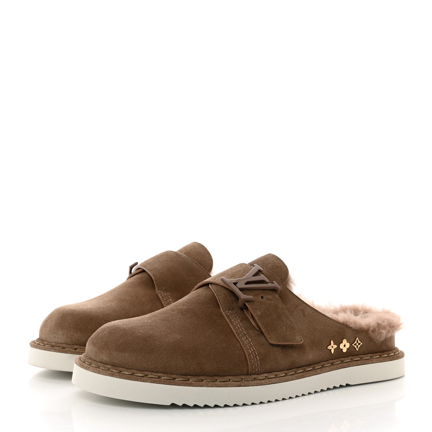 Louis Vuitton Monogram Fur LV Easy Mule 6 Brown 3 of 8