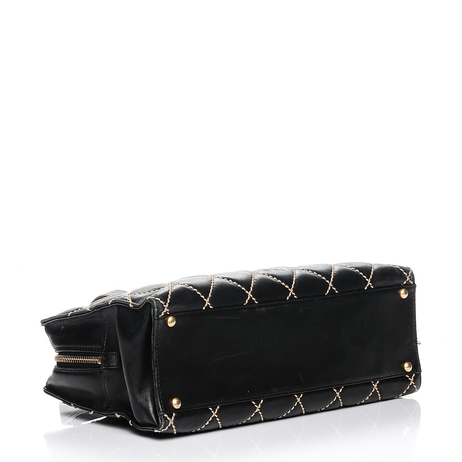 Chanel Calfskin Contrast Stitch Surpique Bowler Black 4 of 7