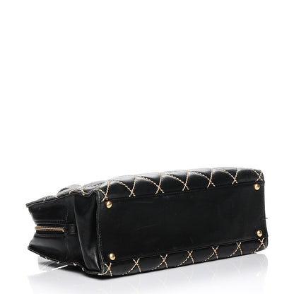 Chanel Calfskin Contrast Stitch Surpique Bowler Black 4 of 7