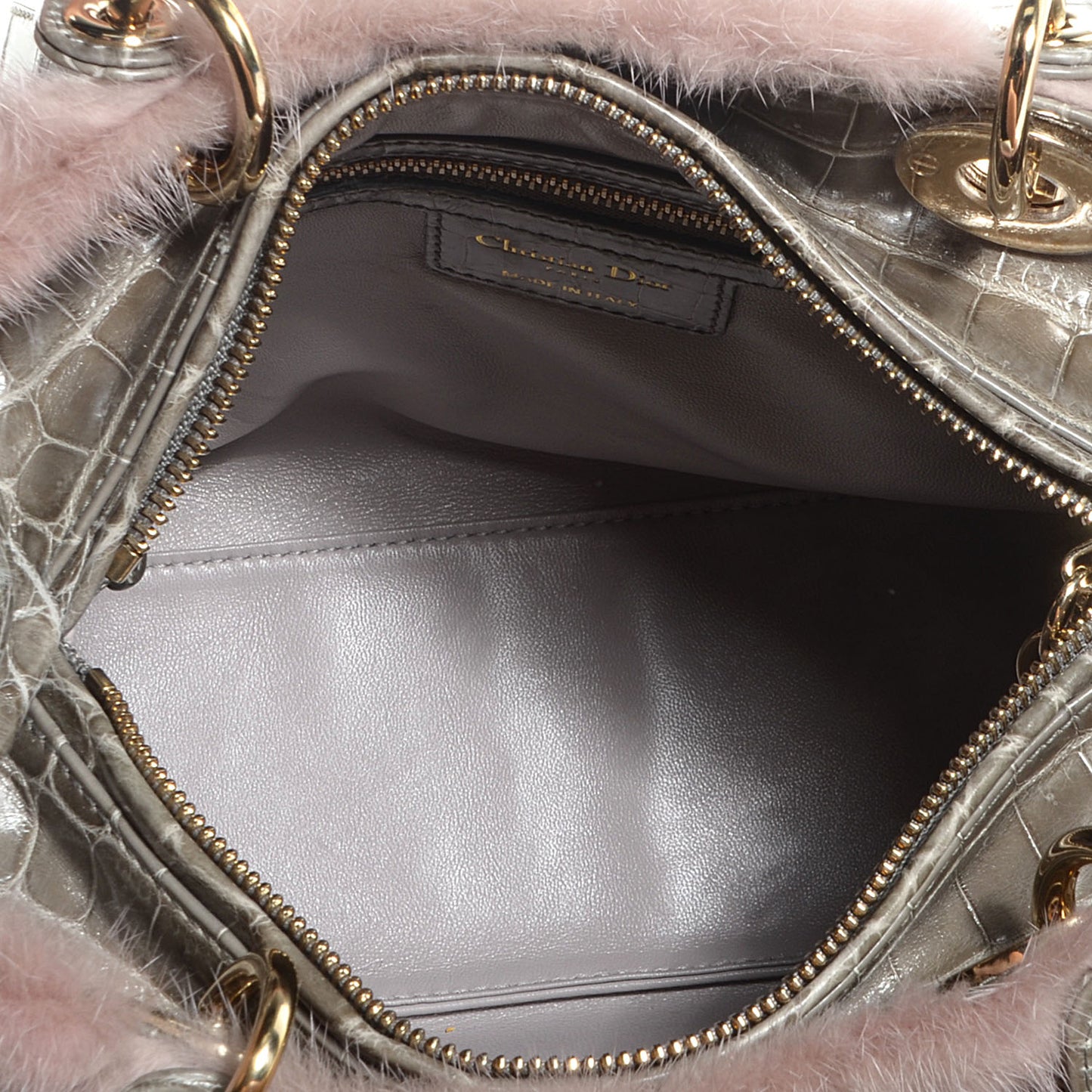 Mink Fur Crocodile Lady Dior Foulard