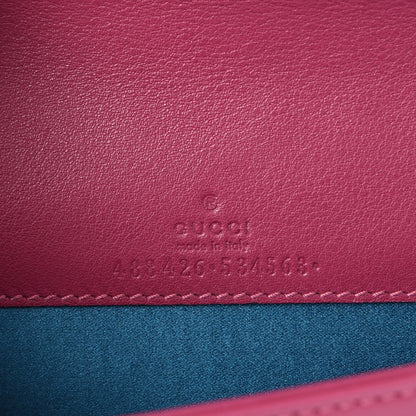Gucci Velvet Matelasse Love Embroidered GG Marmont Mini Bag Light Raspberry Rose 7 of 8