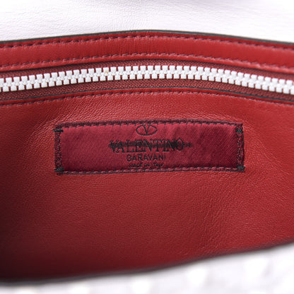 Valentino Garavani Lambskin Free Rockstud Spike Wallet on Chain Optic White 6 of 11
