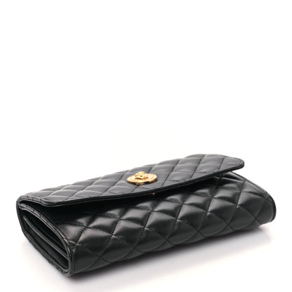 Versace Lambskin Quilted Medusa Wallet on Chain Crossbody Black 4 of 8