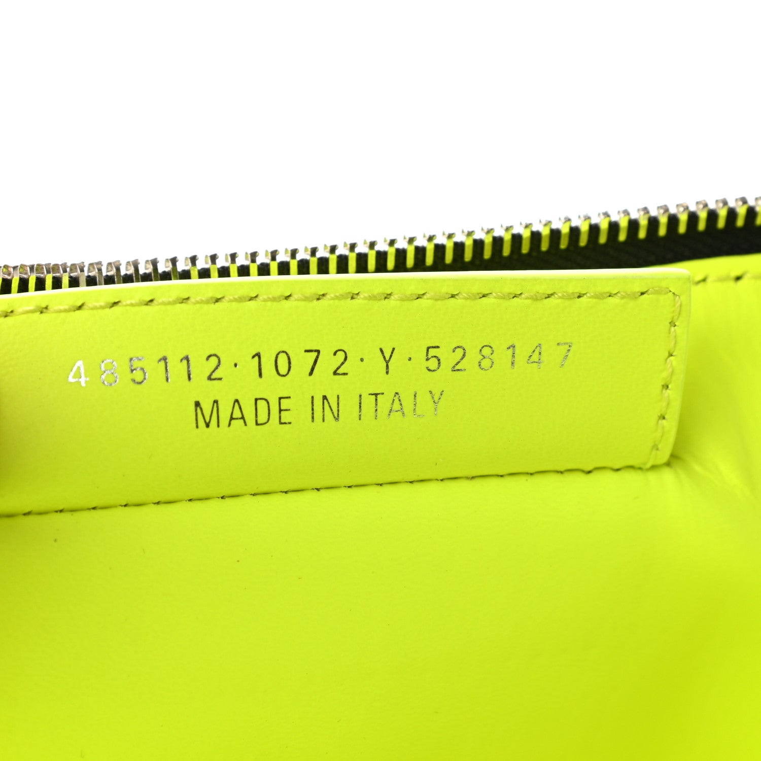 Balenciaga Smooth Calfskin Logo Zip Pouch Black Fluo Yellow 8 of 8