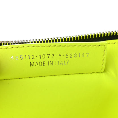 Balenciaga Smooth Calfskin Logo Zip Pouch Black Fluo Yellow 8 of 8