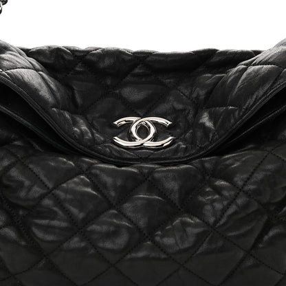 Chanel Washed Lambskin Chain Around Hobo Black 8 of 10