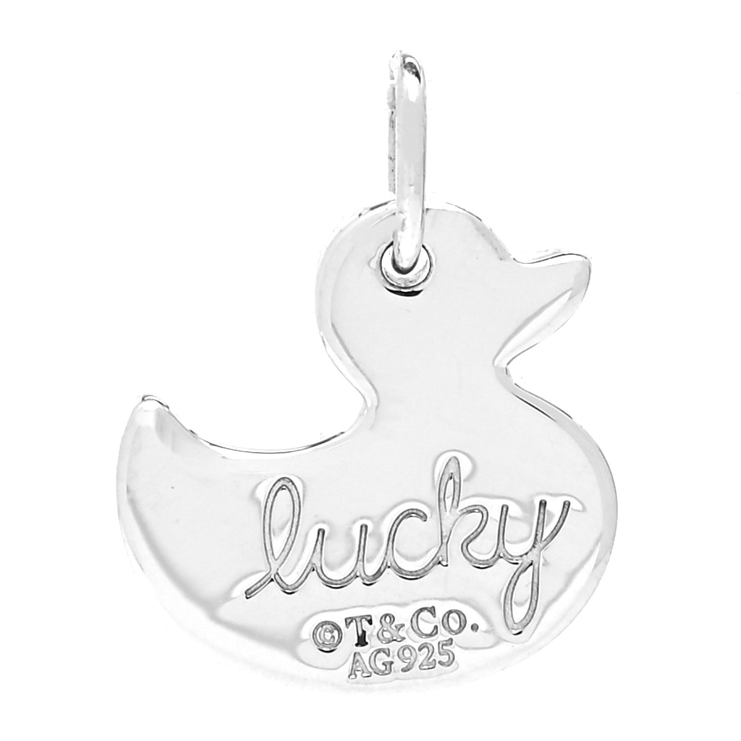 Tiffany Sterling Silver Lucky Duck Charm 1 of 4