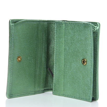 Gucci Laminated Nappa Trapuntata Zumi Card Case Jasmine Green 5 of 8