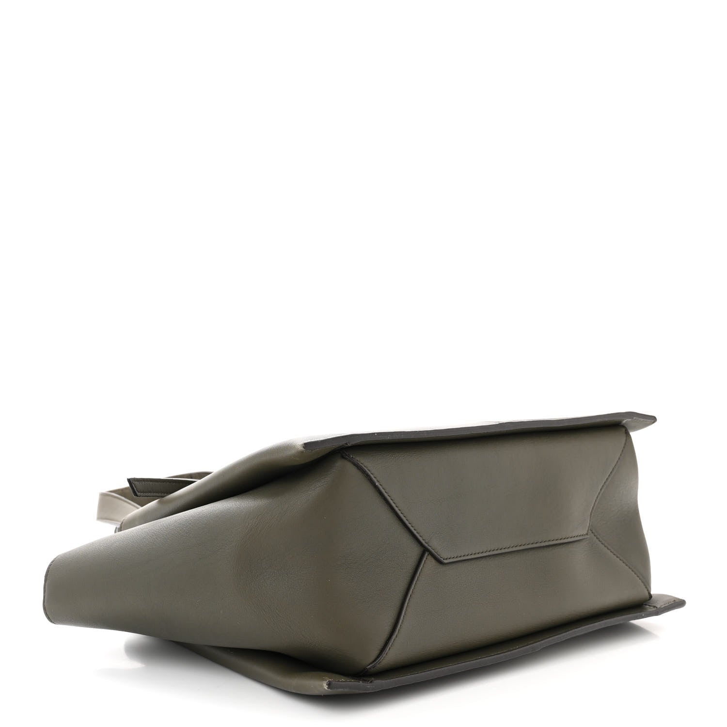 Celine Calfskin Small Tri-Fold Shoulder Bag Dark Green 4 of 11