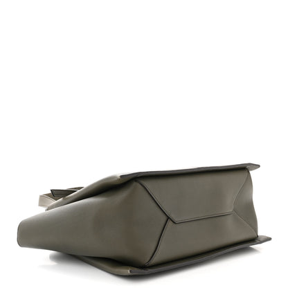 Celine Calfskin Small Tri-Fold Shoulder Bag Dark Green 4 of 11