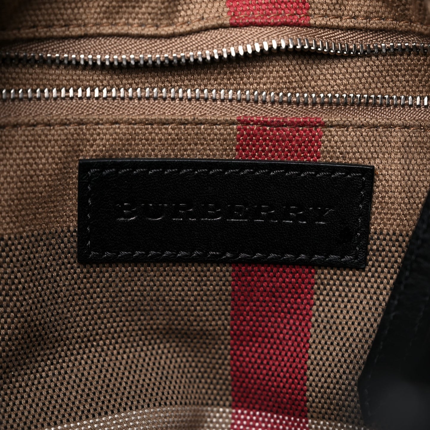 Grainy Calfskin House Check Small Maidstone Black
