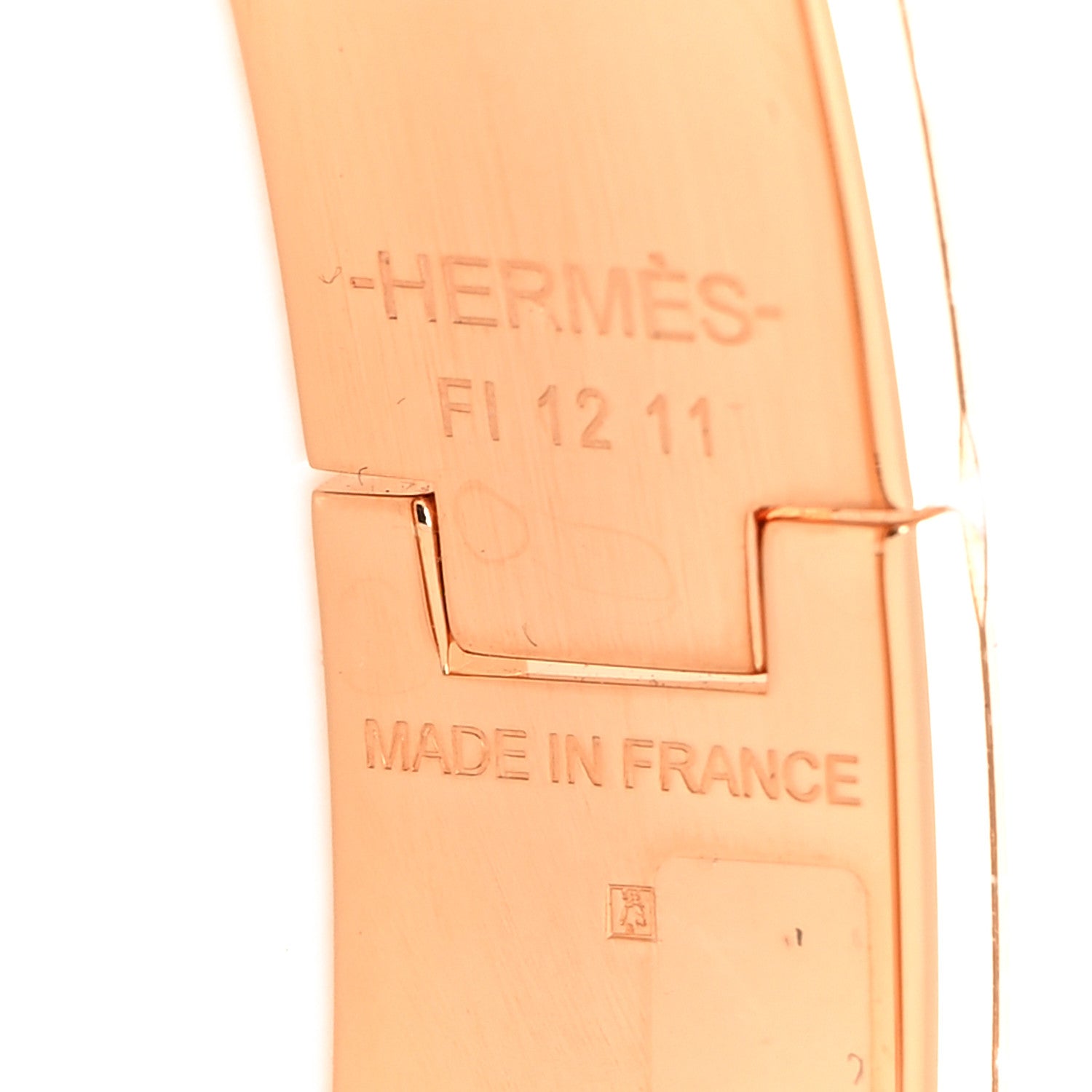 Hermes Enamel Narrow Clic Clac H Fusion Bracelet GM Rose Candeur Jaune Tennis 5 of 5