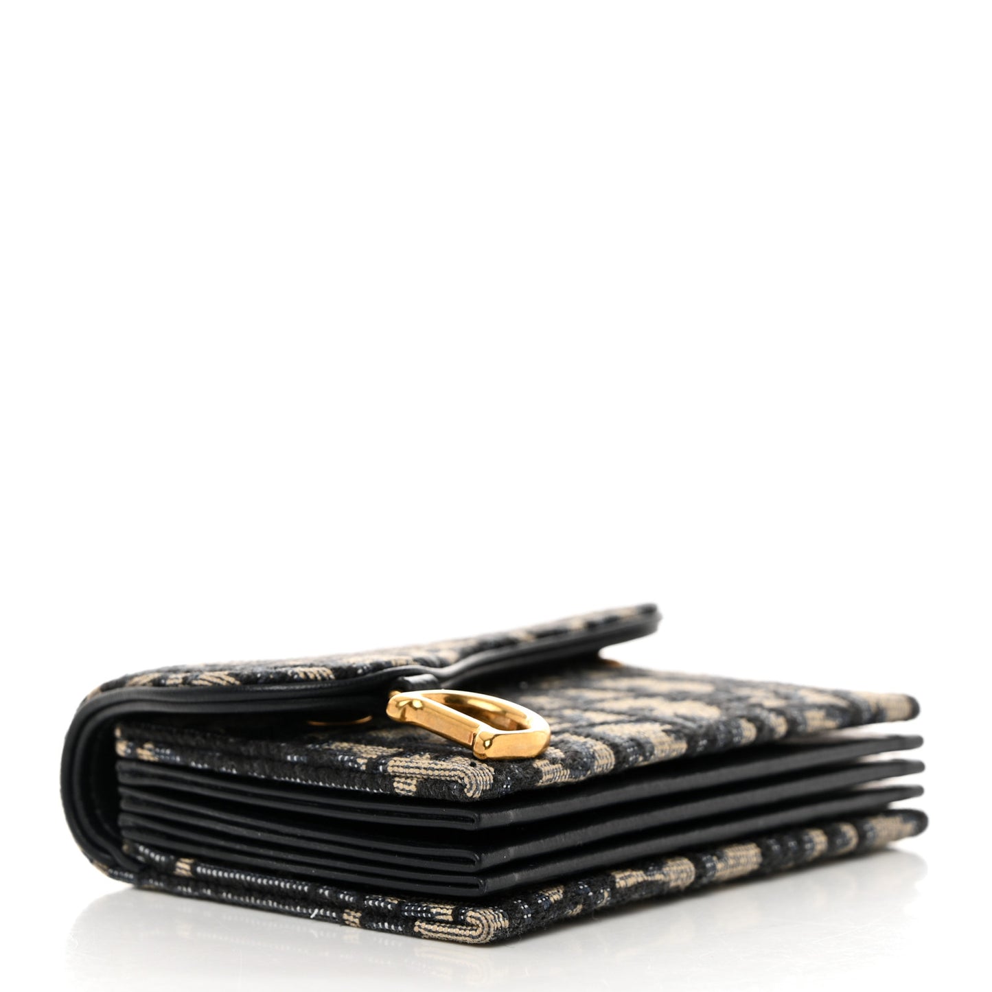 Oblique Saddle 5-Gusset Card Holder Blue