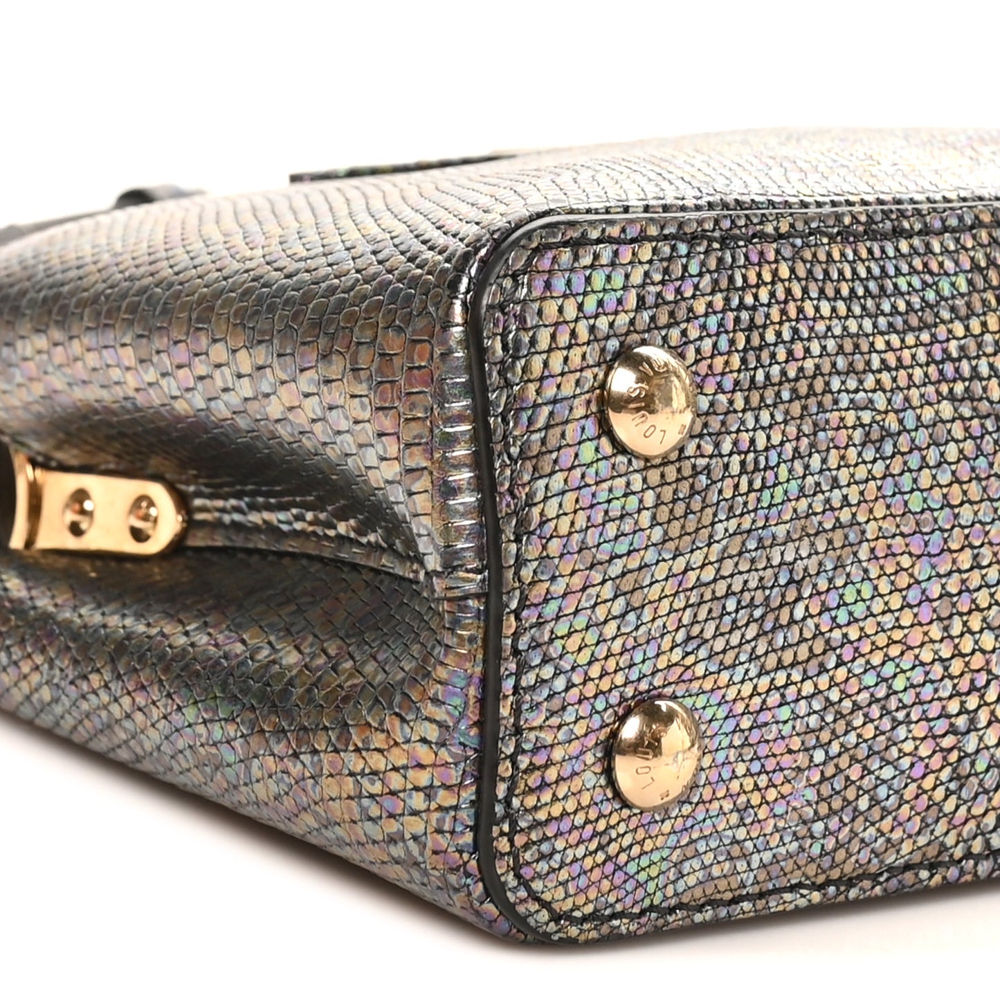 Lizard Capucines Mini Bleu Petrole