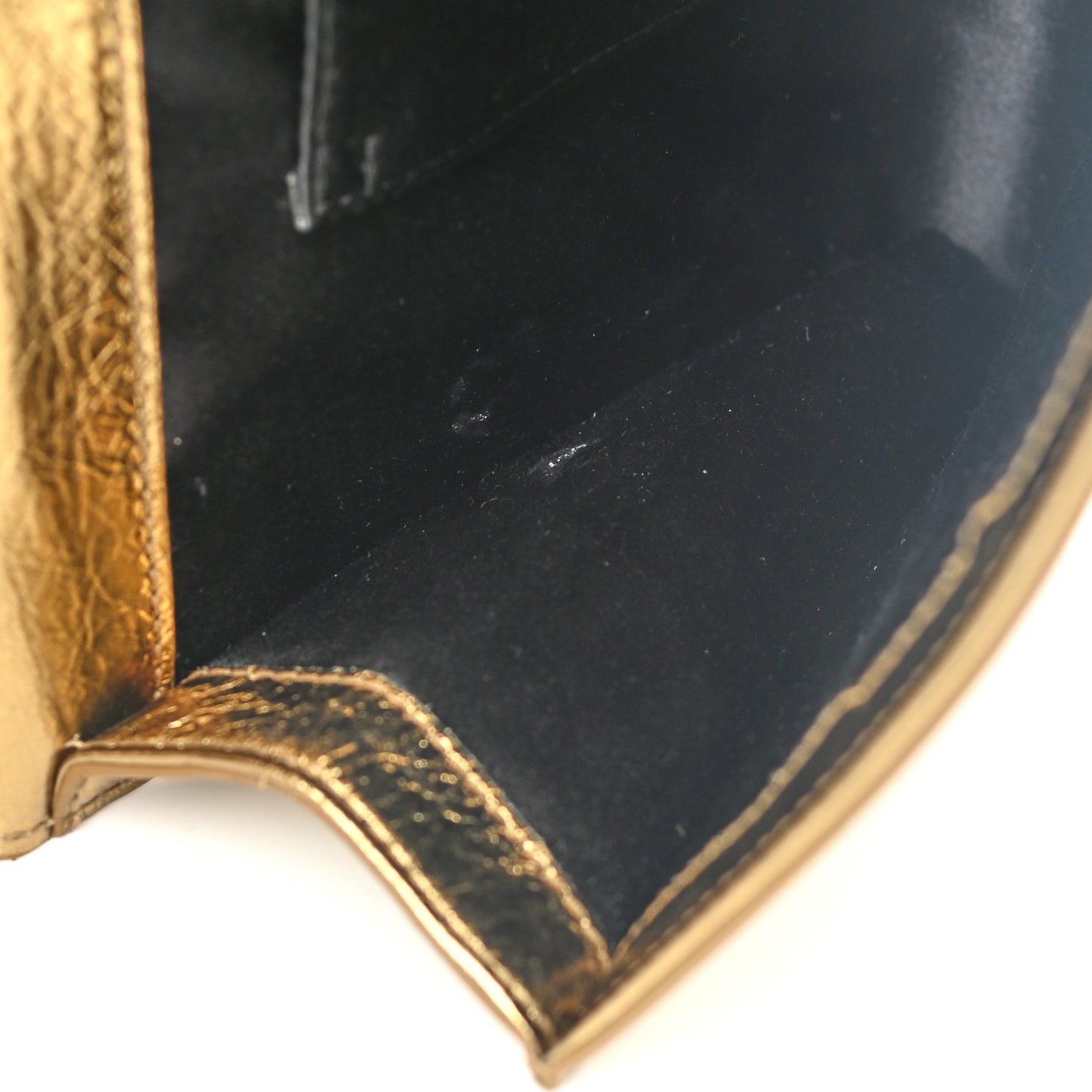 Metallic Calfskin Monogram Large Belle De Jour Clutch Gold