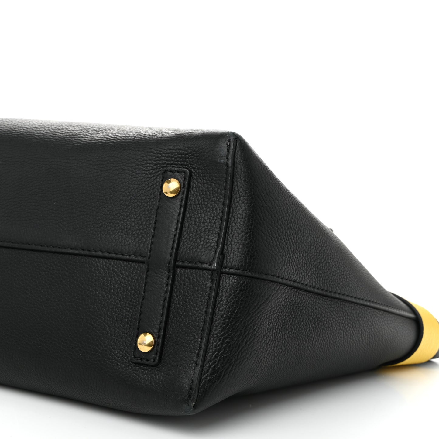 Marais Calfskin Medium Belt Bag  Black Yellow
