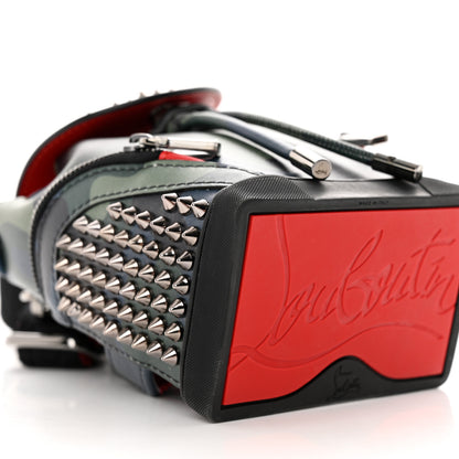 Christian Louboutin Calfskin Spiked Camouflage Mini Explorafunk Keyring Bag Multicolor 8 of 9