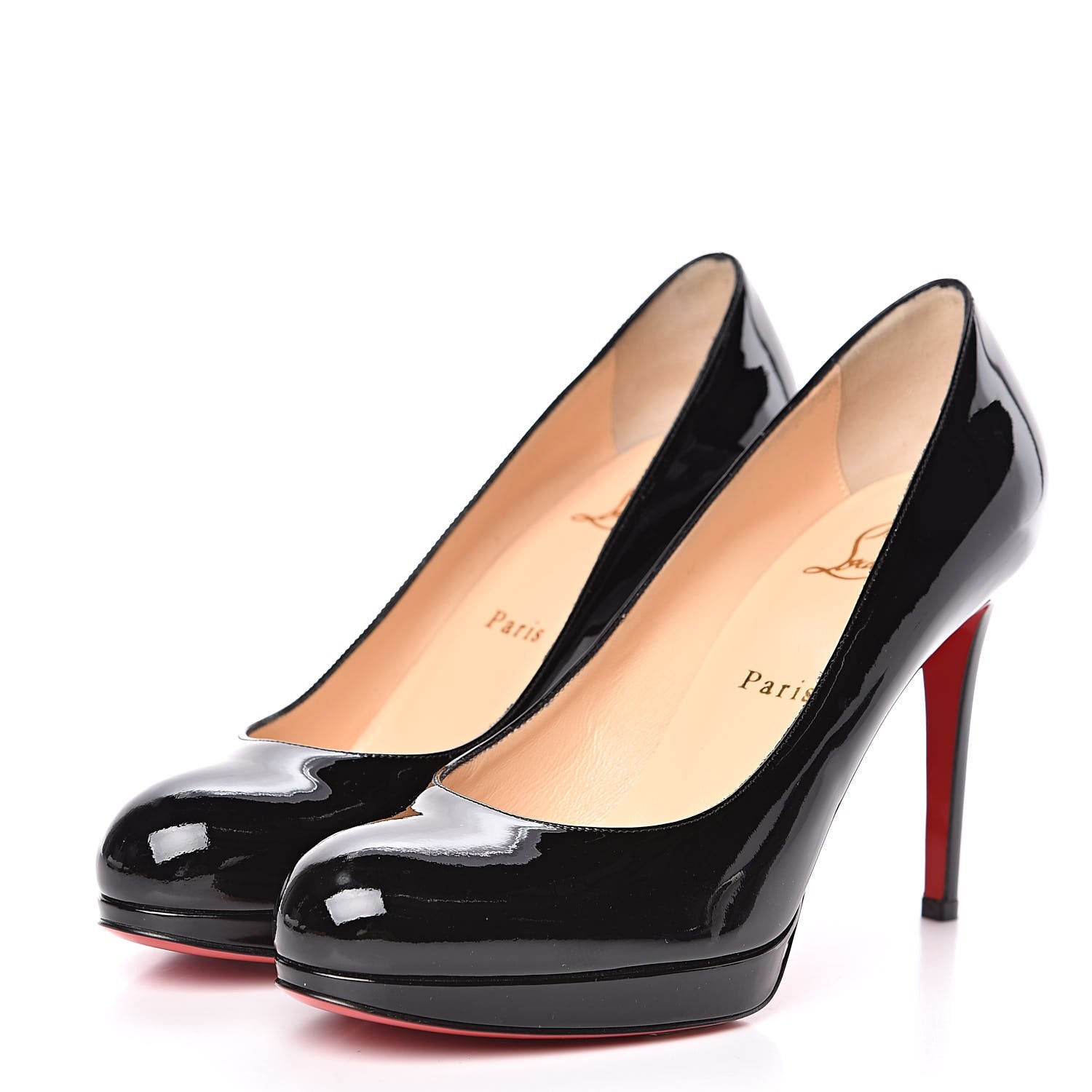 Christian Louboutin Patent New Simple 100 Pumps 37.5 Black 3 of 9
